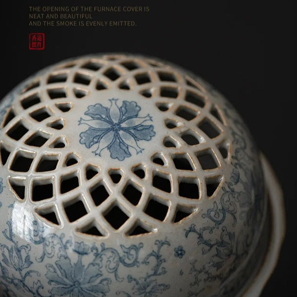 Blue Ceramic Incense Burner-ToShay.org