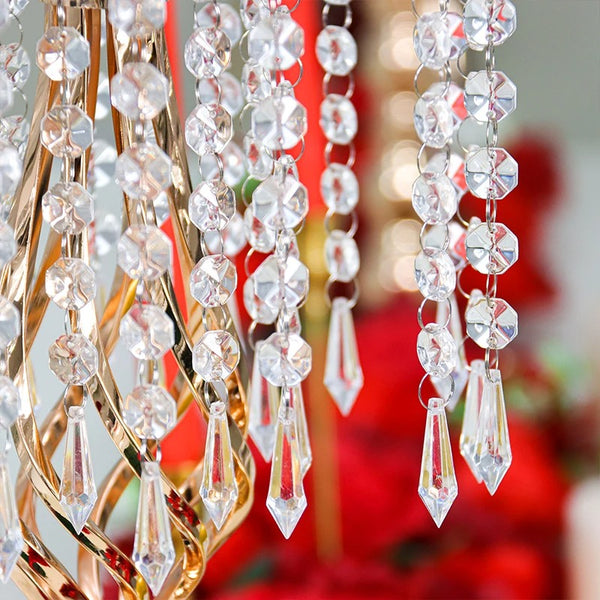 Gold Crystal Flowers Ball Stand-ToShay.org