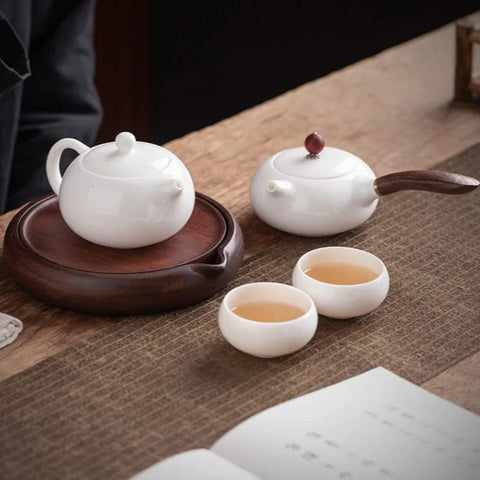 White Porcelain Tea Pot-ToShay.org