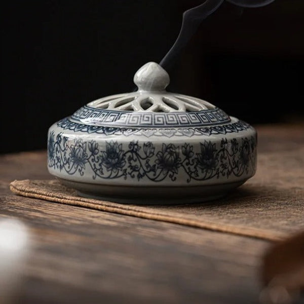 Blue Ceramic Incense Burner-ToShay.org