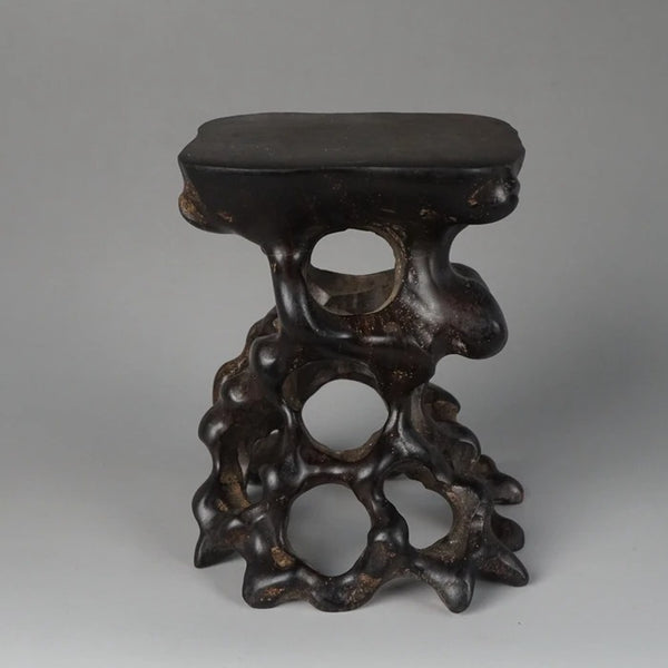 Black Catalpa Root Carved Stand-ToShay.org