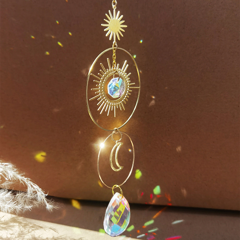Sun Moon Crystal Sun Catcher-ToShay.org