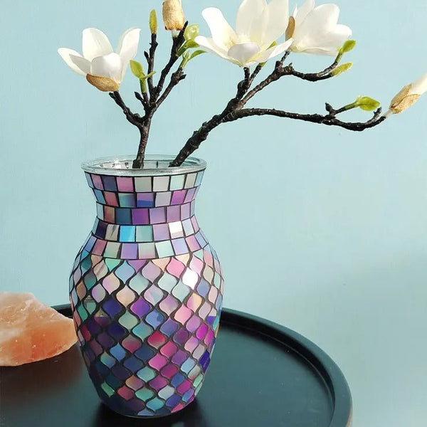 Mosaic Glass Vase-ToShay.org