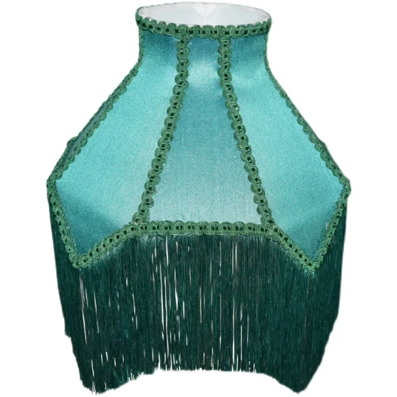 Green Tassels Lampshade-ToShay.org
