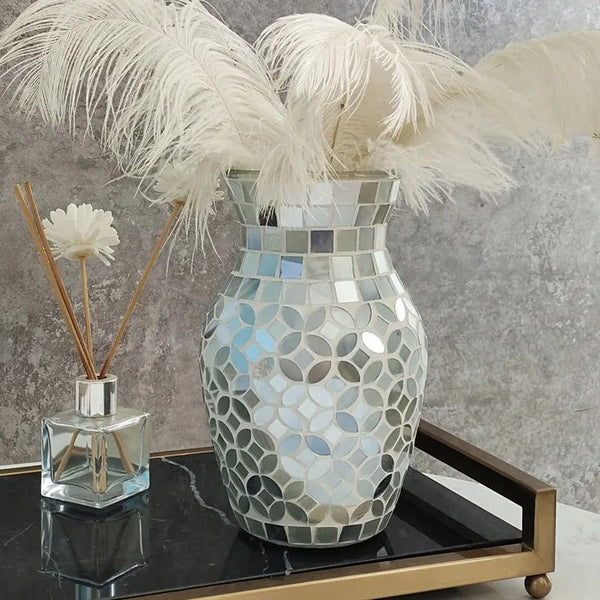 Mosaic Glass Vase-ToShay.org