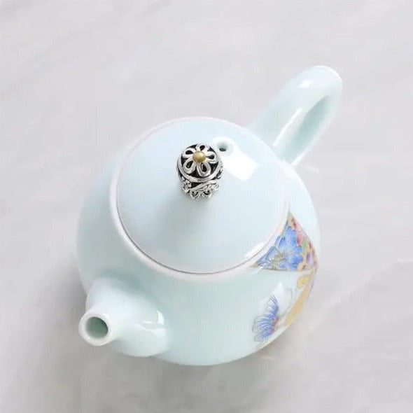 White Painted Porcelain Teapots-ToShay.org