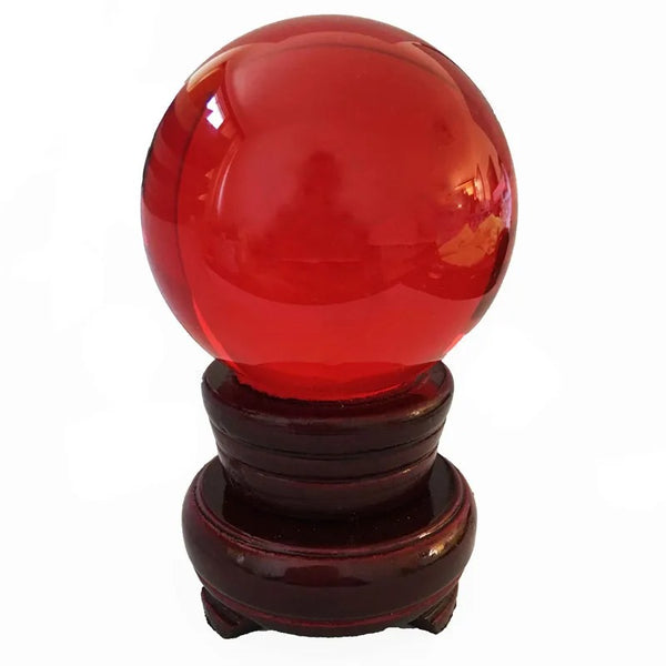 Red Clear Crystal Ball-ToShay.org