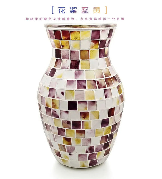 Mosaic Glass Vase-ToShay.org