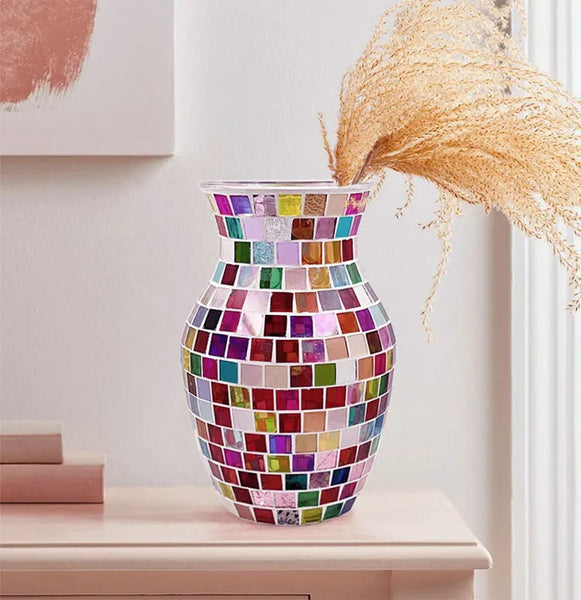Mosaic Glass Vase-ToShay.org