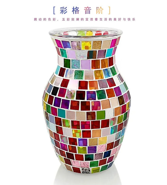 Mosaic Glass Vase-ToShay.org