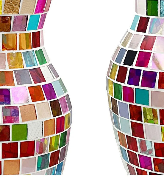 Mosaic Glass Vase-ToShay.org