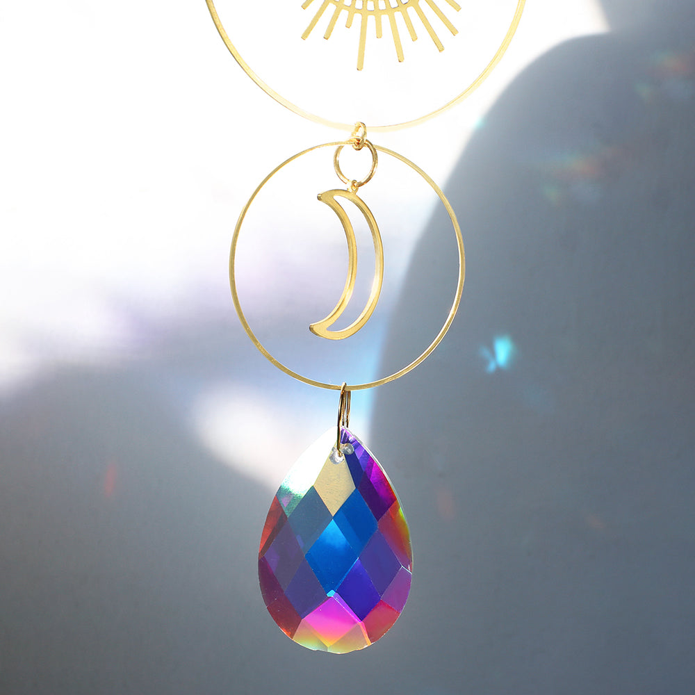Sun Moon Crystal Sun Catcher-ToShay.org