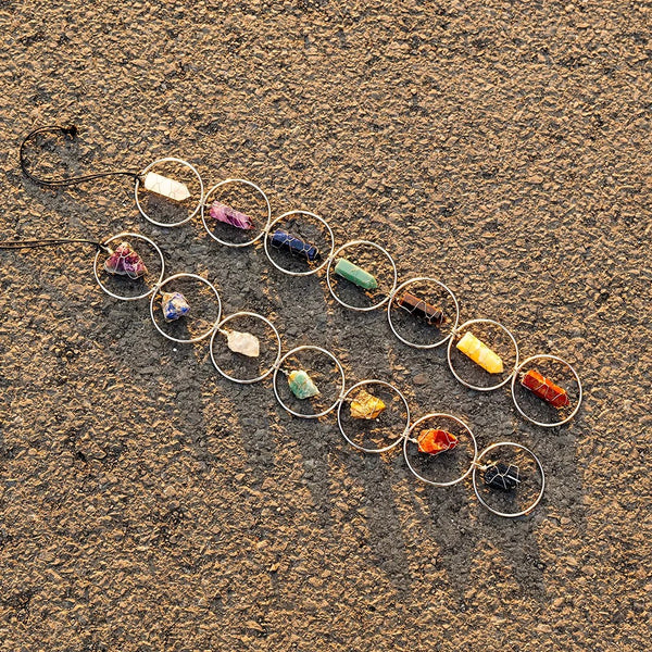 Chakra Tumbled Gemstone Suncatchers-ToShay.org