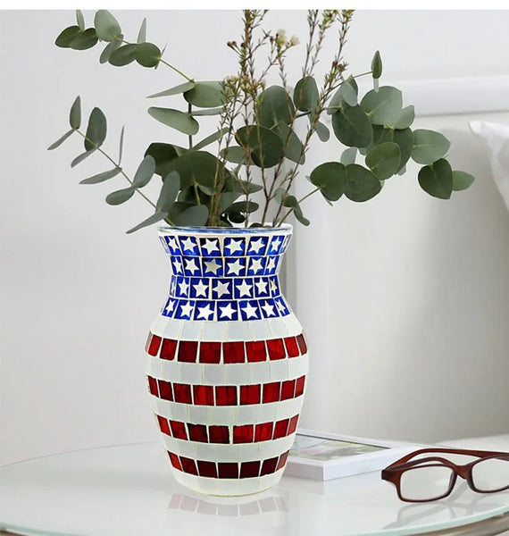 Mosaic Glass Vase-ToShay.org