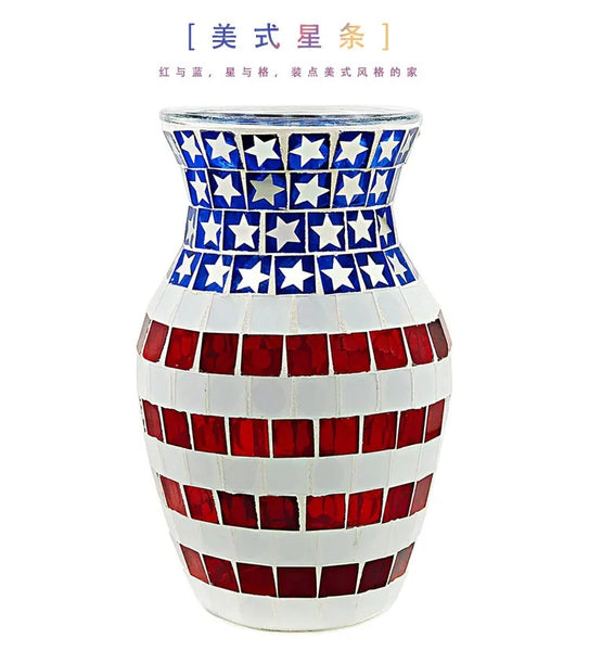 Mosaic Glass Vase-ToShay.org