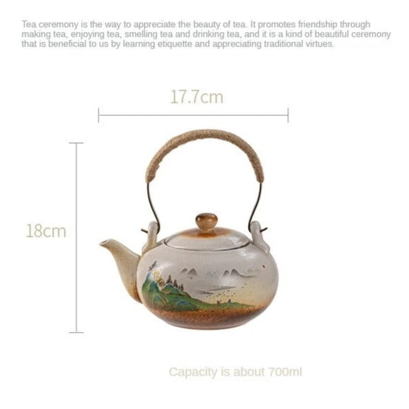 Painted Ceramic Tea Pot-ToShay.org