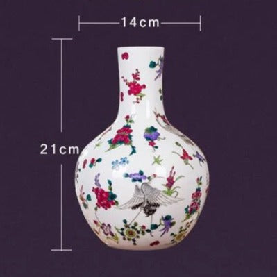 Flower Bird Ceramic Vase-ToShay.org