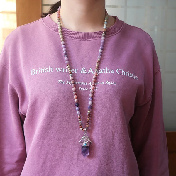 Purple Amethyst Pendant Necklace-ToShay.org