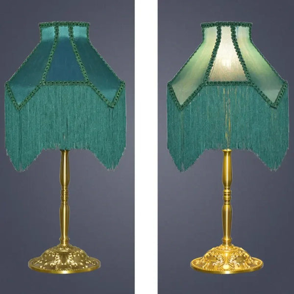 Green Tassels Lampshade-ToShay.org