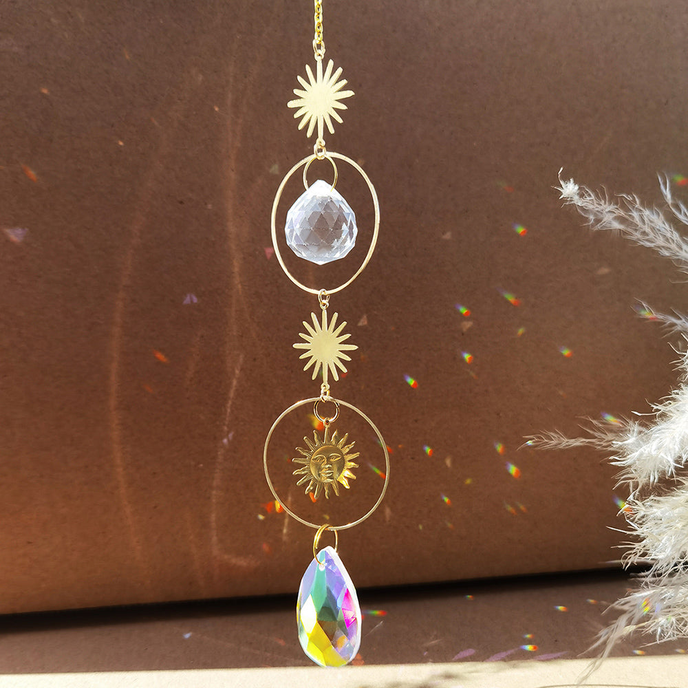 Sun Moon Crystal Sun Catcher-ToShay.org
