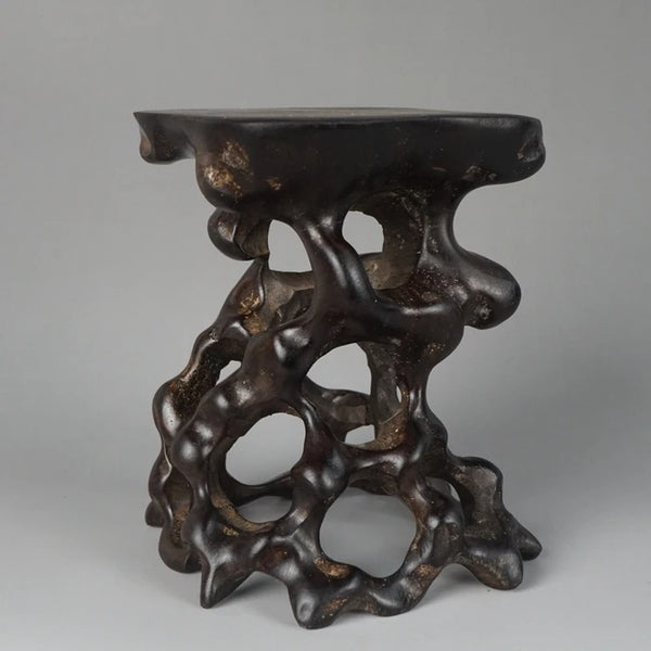 Black Catalpa Root Carved Stand-ToShay.org
