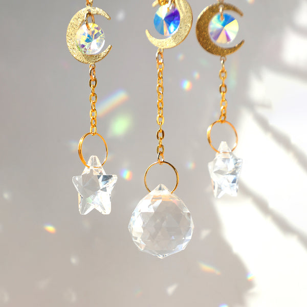 Moon Gemstone Crystal Sun Catcher-ToShay.org