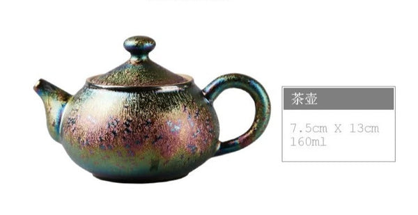 Gold Peacock Glazed Teapot-ToShay.org
