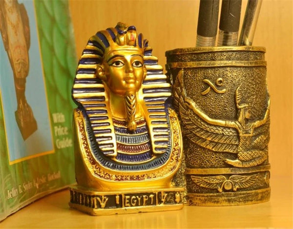 Egyptian Pharaoh Pen Holder-ToShay.org