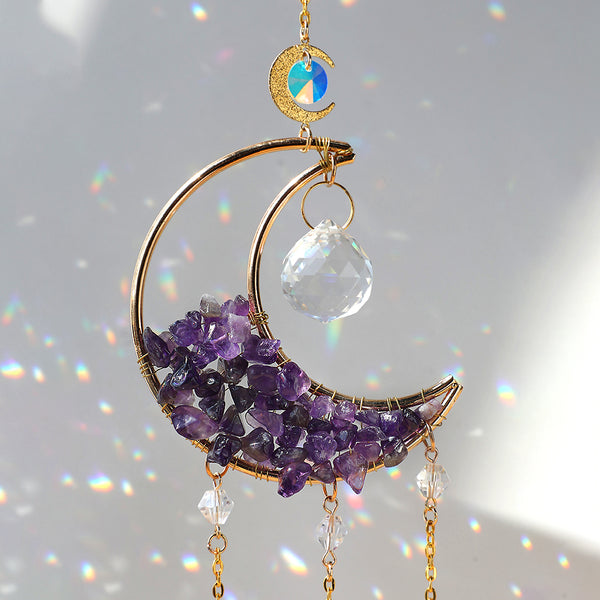 Moon Gemstone Crystal Sun Catcher-ToShay.org