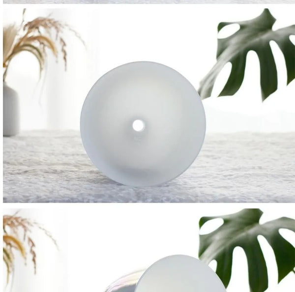 White Opalesque Singing Bowl-ToShay.org
