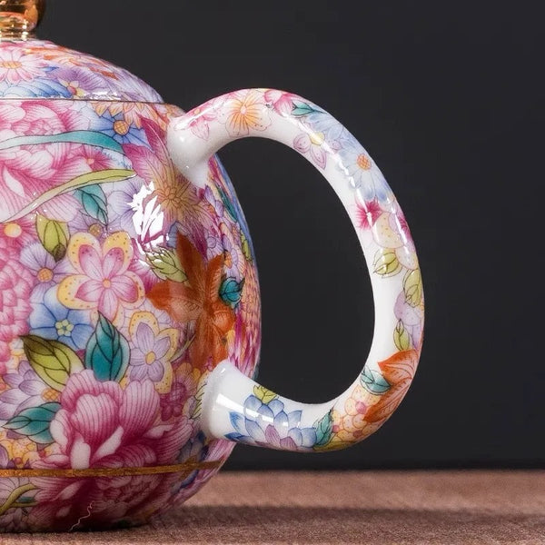 Enamel Porcelain Teapot-ToShay.org