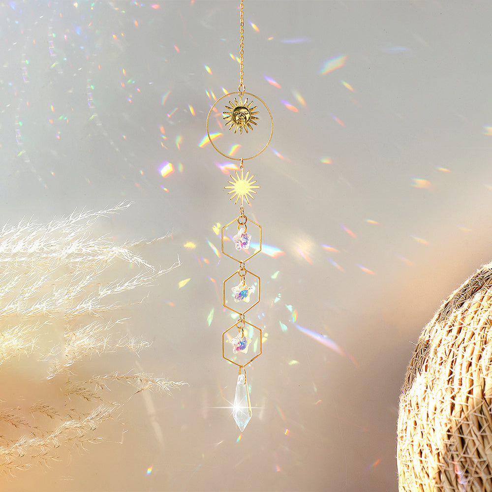 Sun Moon Crystal Sun Catcher-ToShay.org