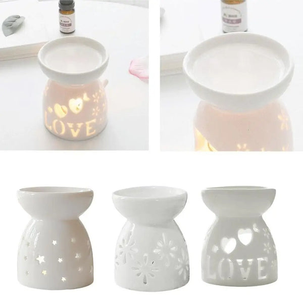 Hollow Ceramic Essential Oil Burner-ToShay.org