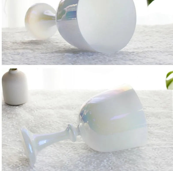 White Opalesque Singing Bowl-ToShay.org