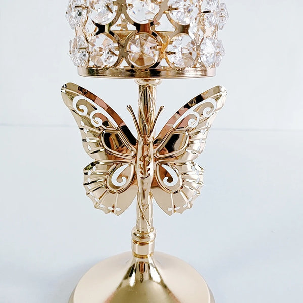 Silver Crystal Candle Holder-ToShay.org