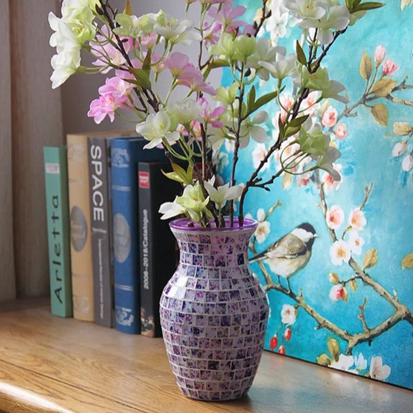 Mosaic Glass Vase-ToShay.org