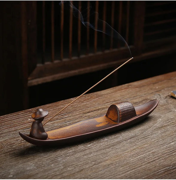 Leaf Boat Incense Holder-ToShay.org