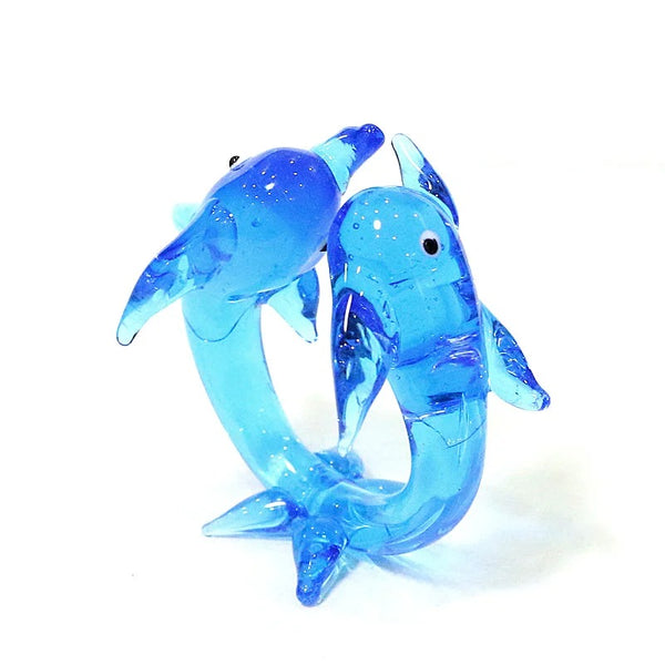 Glass Blue Dolphin-ToShay.org