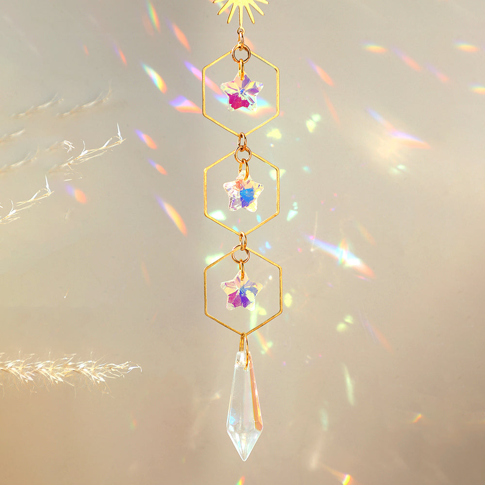 Sun Moon Crystal Sun Catcher-ToShay.org