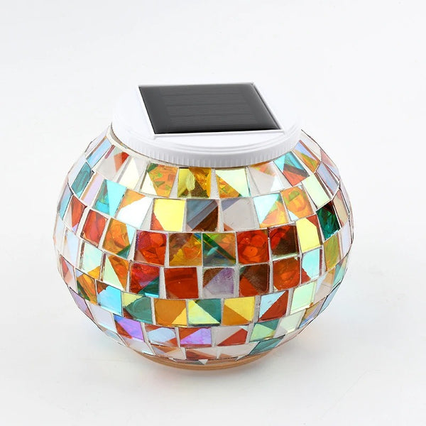 Mosaic Glass Ball Solar Lights-ToShay.org