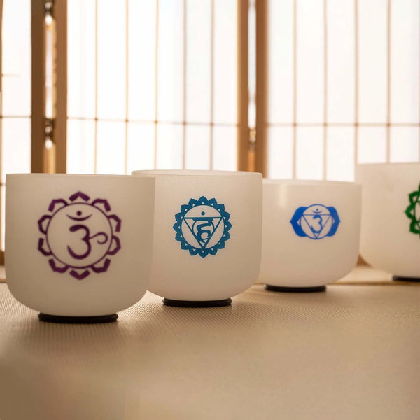 Chakra Frosted Crystal Bowls-ToShay.org