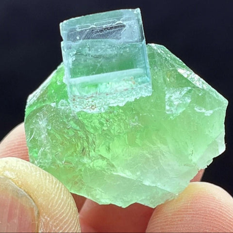Green Fluorescent Calcite Crystal-ToShay.org