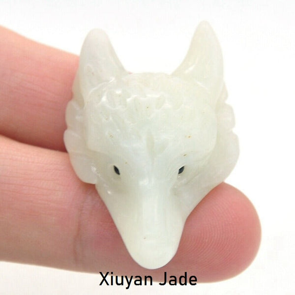 Crystal Wolf Head Pendant-ToShay.org