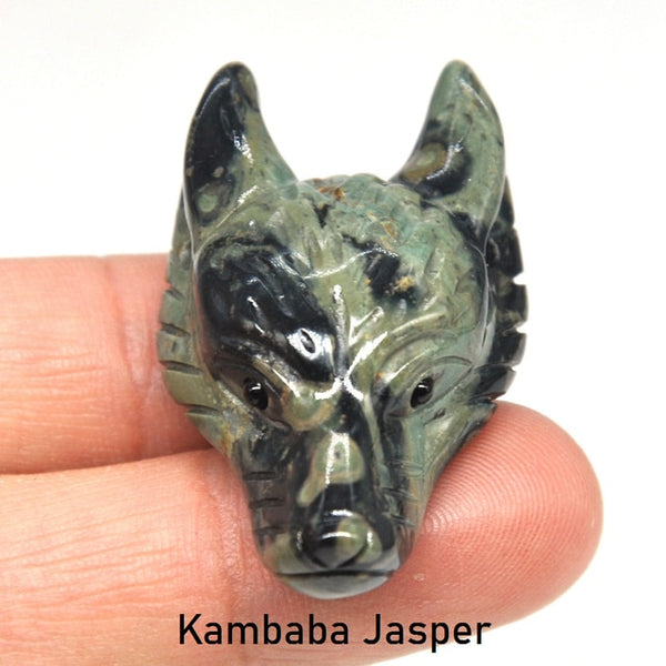 Crystal Wolf Head Pendant-ToShay.org