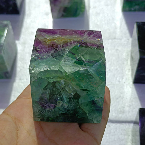 Green Fluorite Cube-ToShay.org