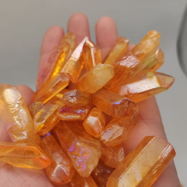 Orange Aura Crystal Chips-ToShay.org