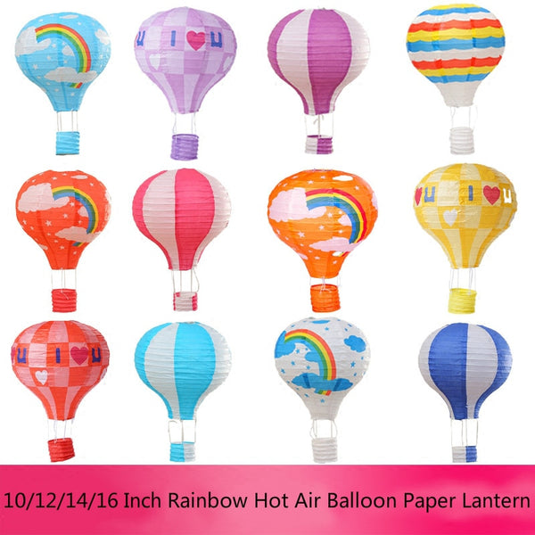 Rainbow Balloon Paper Lanterns-ToShay.org