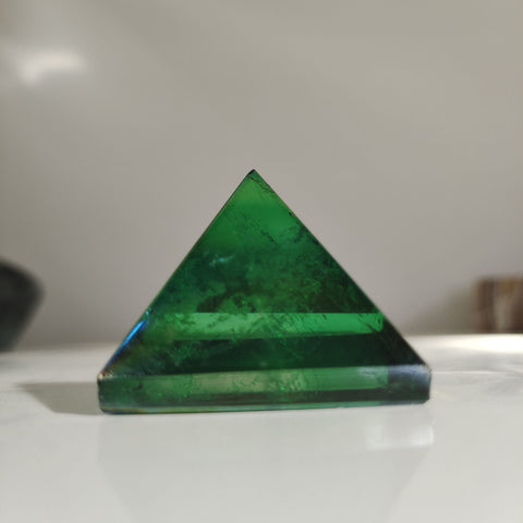 Green Quartz Crystal Pyramid-ToShay.org