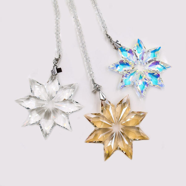 Clear Snowflake Crystal Pendant-ToShay.org