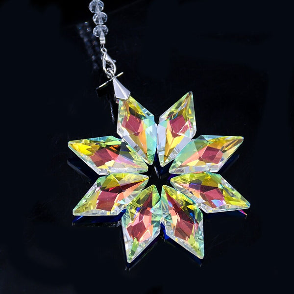 Clear Snowflake Crystal Pendant-ToShay.org